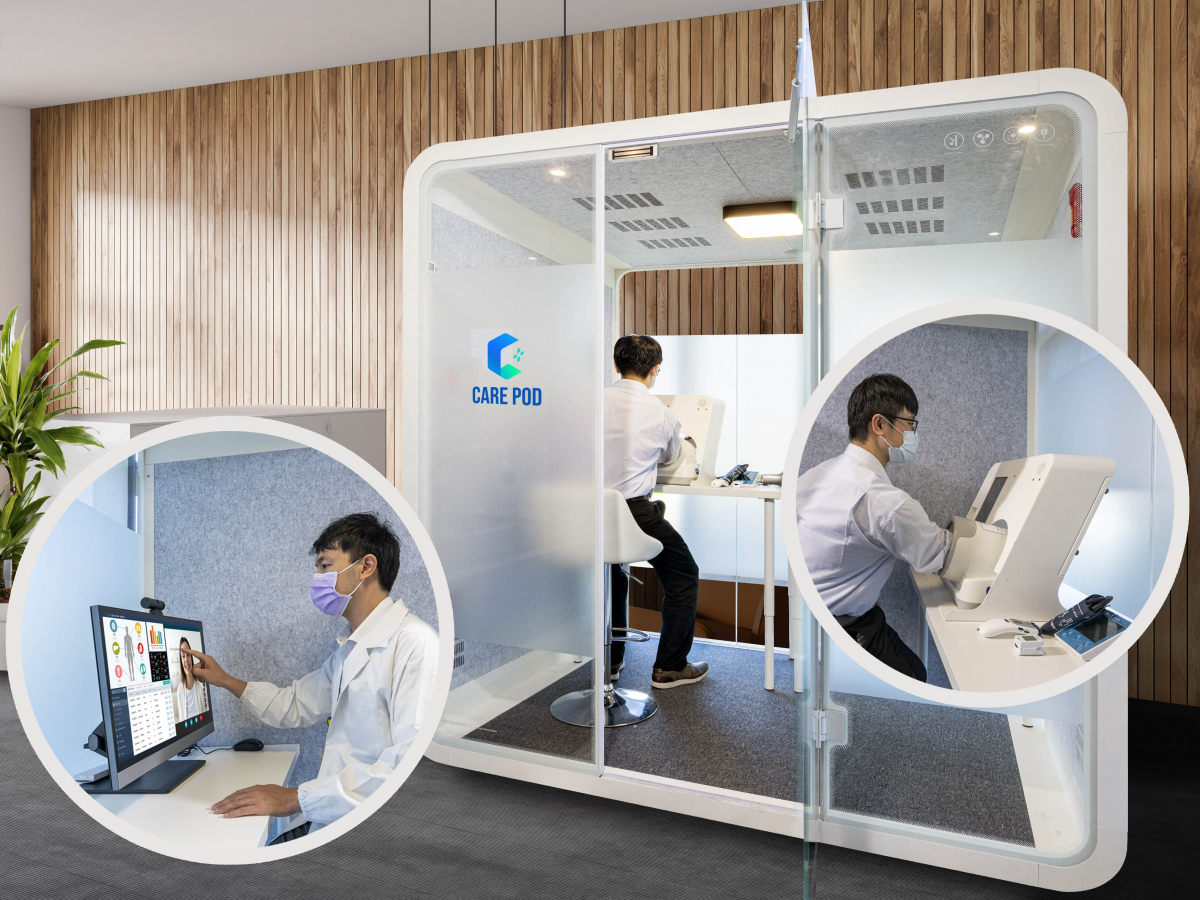 达擎于医疗科技展中展出＂远距诊疗舱＂，以因应医疗数字化及社会高龄化趋势下、复诊及慢性病患等族群对于远距看诊需求逐渐升高所推出的创新整合方案。多功能合一、高隐私性的远距诊疗舱可根据病患端与医师端的不同需求，提供弹性化及客制化功能，节省医生和病患的精力及时间
