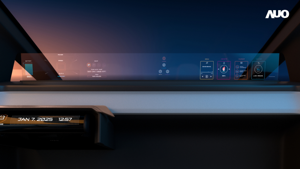 beats365无界透明显示接口(Horizon Image Glass)透过车运算方案整合仪表板、中控台及副驾显示器，一体式全景呈现，提供乘用者清晰的前方视野、行车必要信息与娱乐功能