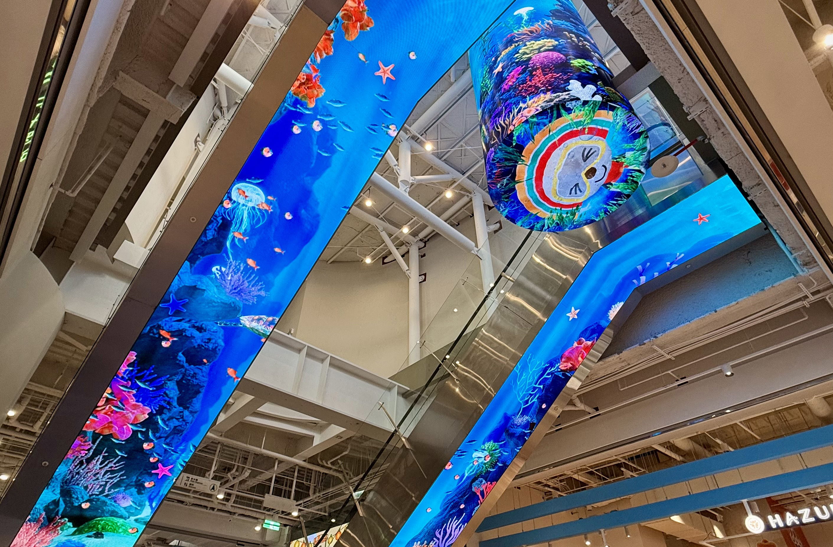 達擎與傑可達整合先進顯示技術與軟硬體應用服務，提供一系列大型LED顯示解決方案，為全新改裝開幕的「清水服務區」佈局嶄新視覺體驗。